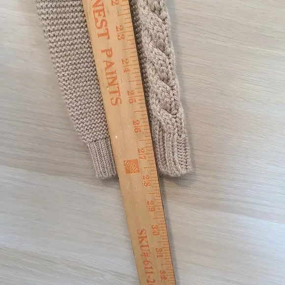 Banana Republic Womens L Turtleneck Chunky Cable Knit Wool Sweater Dress Cozy - Picture 10 of 10